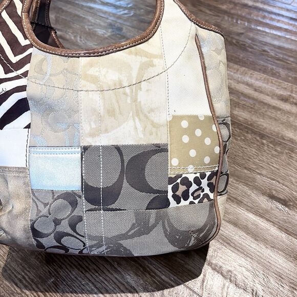 Vintage Coach 10810 Patchwork Ergo Brown Multi Hobo shoulder bag purse Rare - Picture 14 of 16